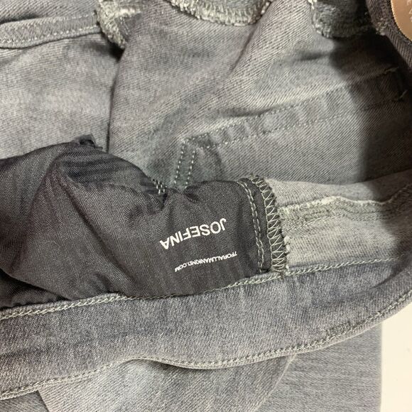 7 For all Mankind Josefina Button Fly Boyfriend Jeans Gray Wash Size 26 - Picture 12 of 15